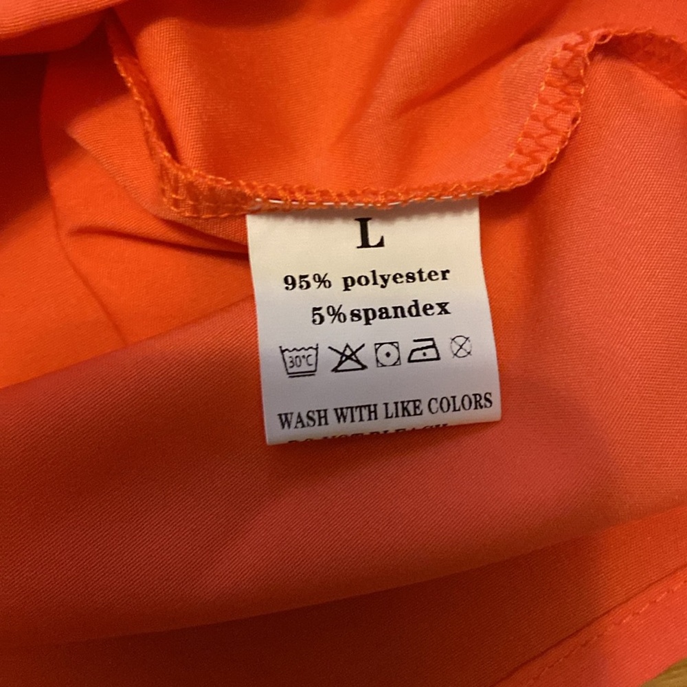 Orange Ruffle Blouse M/L - Picture 3 of 3
